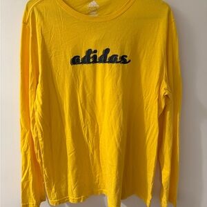 Adidas Men's Shirt in Vibrant Yellow